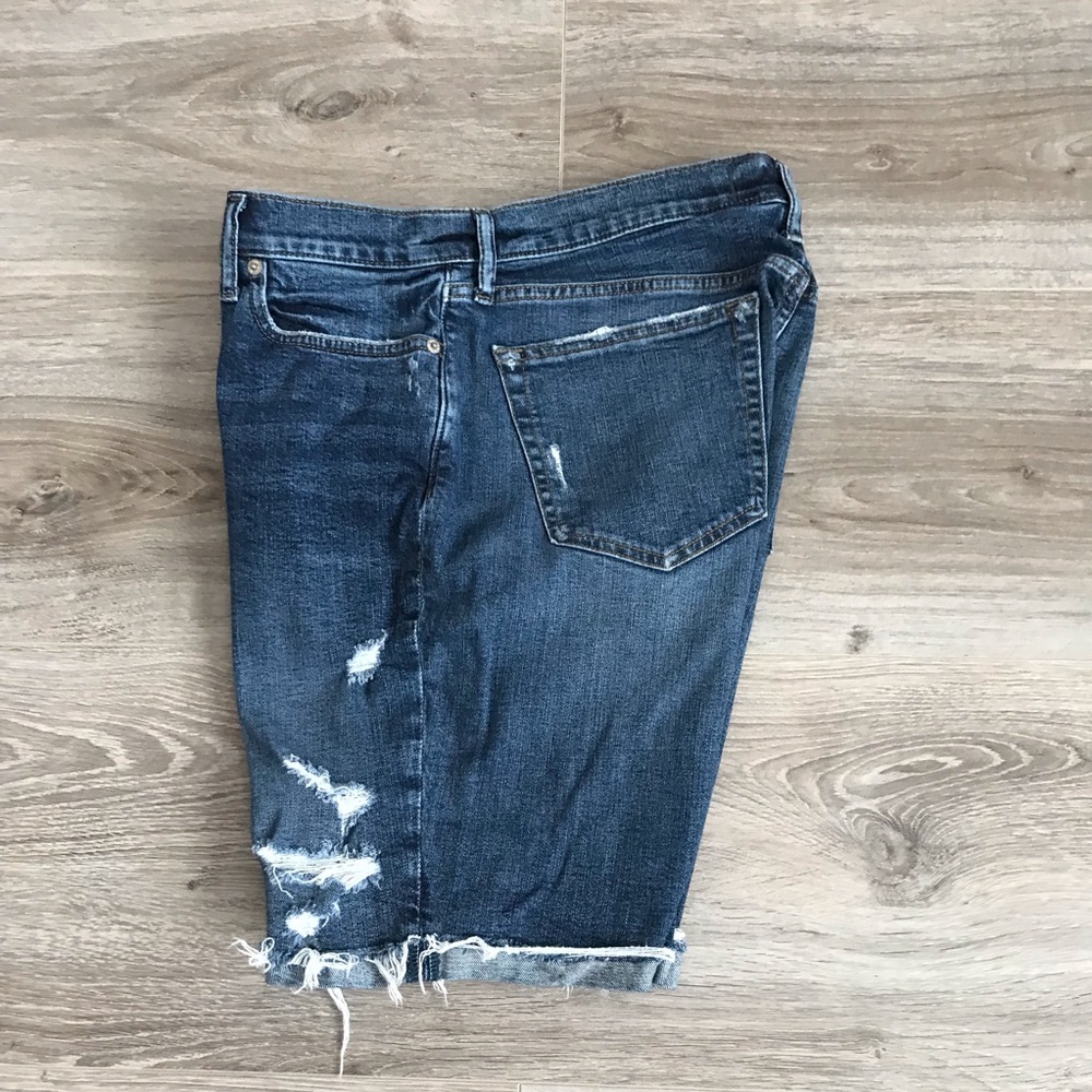 ABERCROMBIE Stretch Mens Distressed Jeans Short | 34
